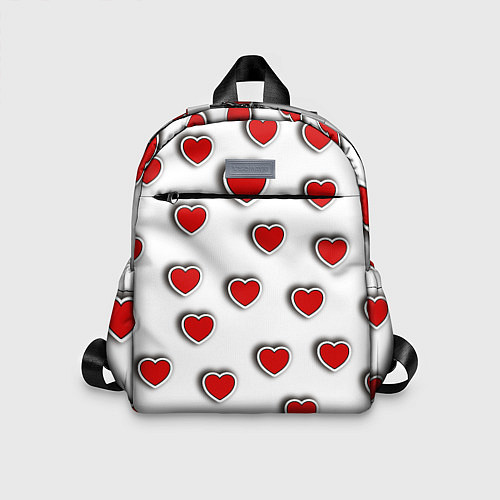 Детский рюкзак Стикеры наклейки объемные сердечки / 3D-принт – фото 1