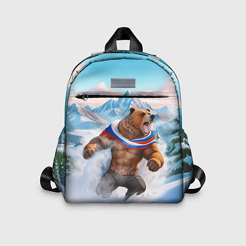 Детский рюкзак Медведь с триколором / 3D-принт – фото 1