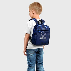 Детский рюкзак Nirvana рок краски, цвет: 3D-принт — фото 2