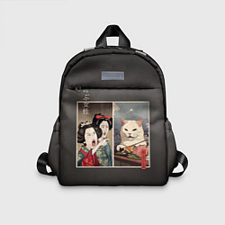 Детский рюкзак Кот - мем в японской стилистике, цвет: 3D-принт
