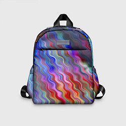 Детский рюкзак Волнистые разноцветные линии, цвет: 3D-принт