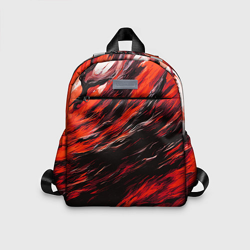 Детский рюкзак Чёрная и красная буря / 3D-принт – фото 1