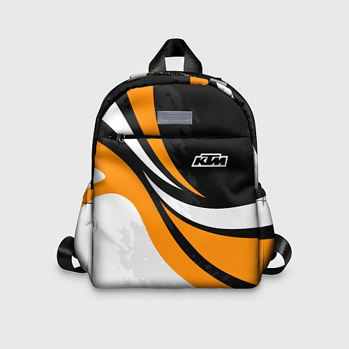 Детский рюкзак КТМ - оранжевые вставки / 3D-принт – фото 1
