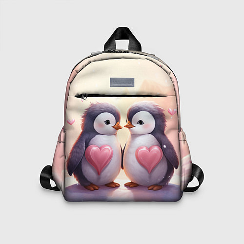 Детский рюкзак Два влюбленных пингвина / 3D-принт – фото 1