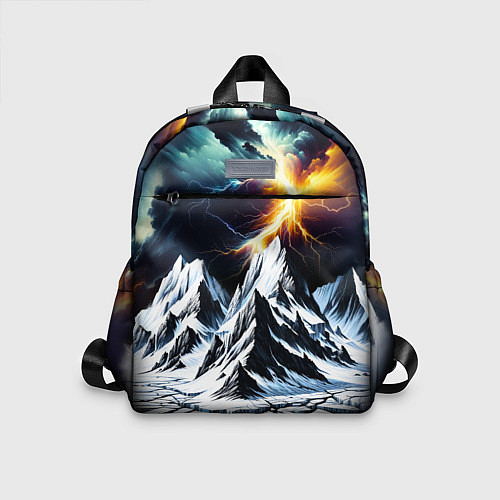 Детский рюкзак Молнии и горы / 3D-принт – фото 1