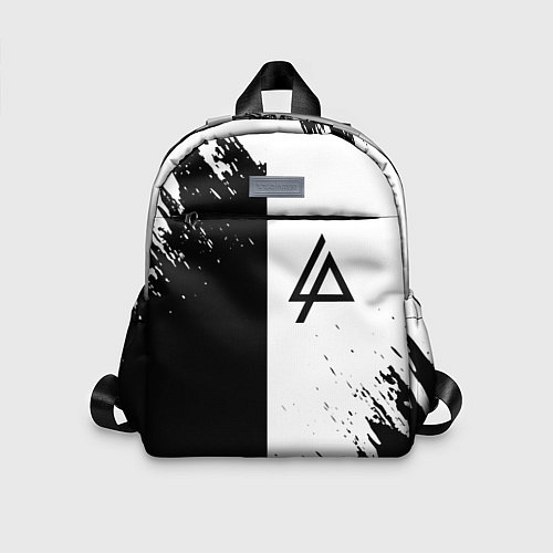 Детский рюкзак Linkin park краски чёрнобелый / 3D-принт – фото 1
