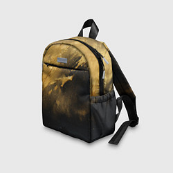 Детский рюкзак Золотое напыление на черном, цвет: 3D-принт — фото 2