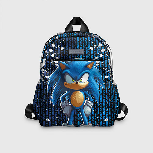 Детский рюкзак Sonic - splash and logo / 3D-принт – фото 1