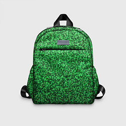 Детский рюкзак Мелкая мозаика зелёный градиент, цвет: 3D-принт