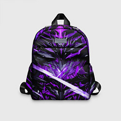 Детский рюкзак Фиолетовый камень на чёрном фоне, цвет: 3D-принт