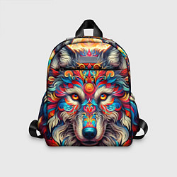 Детский рюкзак Красочный волк, цвет: 3D-принт