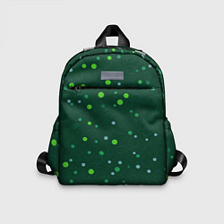 Детский рюкзак Прикольный горошек зелёный, цвет: 3D-принт