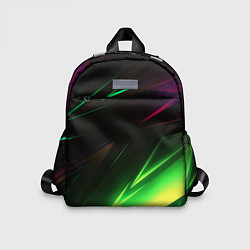 Детский рюкзак Geometry stripes кислотный неон, цвет: 3D-принт