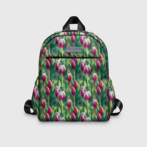 Детский рюкзак Весенние цветы на поляне / 3D-принт – фото 1