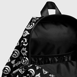 Детский рюкзак Genshin Impact - black and white, цвет: 3D-принт — фото 2