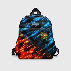 Детский рюкзак Герб России огненный стиль, цвет: 3D-принт