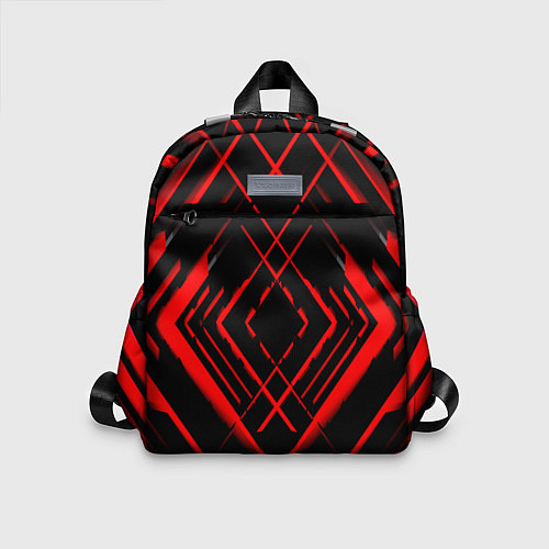 Детский рюкзак Красные линии ромб / 3D-принт – фото 1
