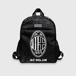 Детский рюкзак AC Milan с потертостями на темном фоне