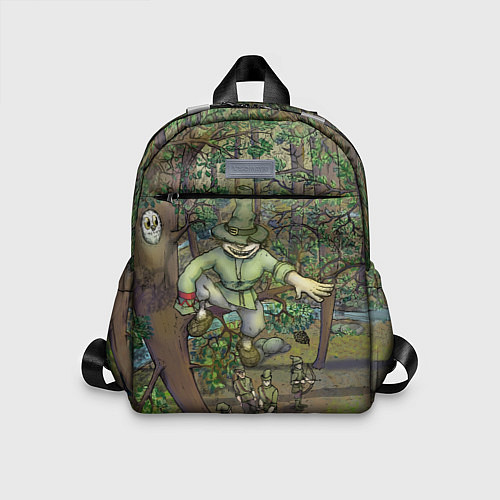Детский рюкзак Леший-озорник в лесу / 3D-принт – фото 1