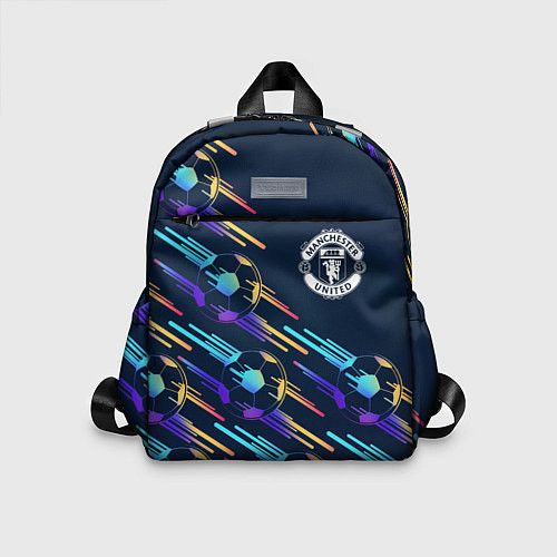 Детский рюкзак Manchester United градиентные мячи / 3D-принт – фото 1