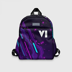 Детский рюкзак GTA 6 neon gaming, цвет: 3D-принт