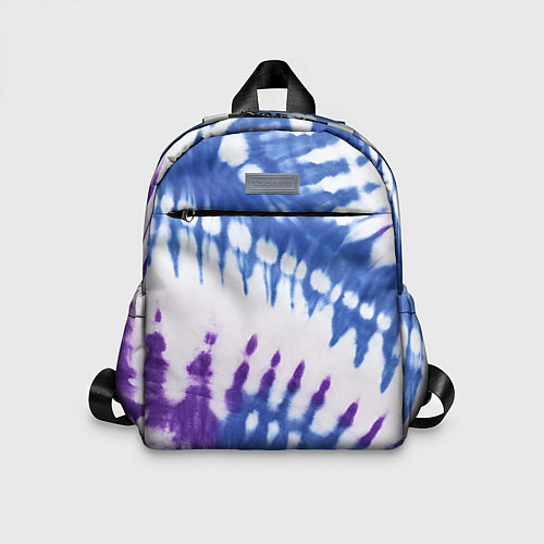 Детский рюкзак Сине-фиолетовый узор тай дай / 3D-принт – фото 1
