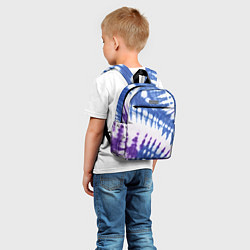 Детский рюкзак Сине-фиолетовый узор тай дай, цвет: 3D-принт — фото 2