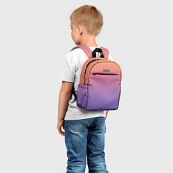 Детский рюкзак Градиент закатное небо желтый фиолетовый, цвет: 3D-принт — фото 2