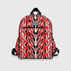 Детский рюкзак Красная техно броня, цвет: 3D-принт