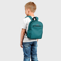 Детский рюкзак Бирюзовый в полоску, цвет: 3D-принт — фото 2