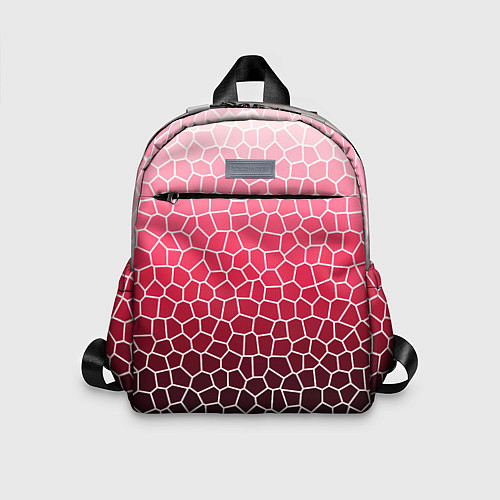 Детский рюкзак Крупная мозаика розовый градиент / 3D-принт – фото 1