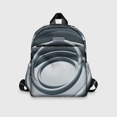 Детский рюкзак Серые кольца / 3D-принт – фото 1