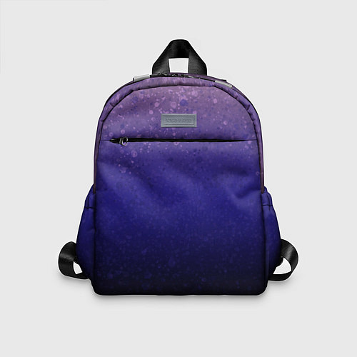 Детский рюкзак Розово-сине-чёрный градиент абстрактный / 3D-принт – фото 1