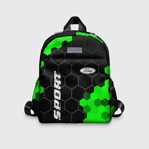 Детский рюкзак Ford green sport hexagon / 3D-принт – фото 1
