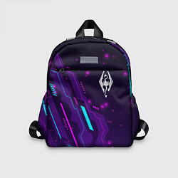 Детский рюкзак Skyrim neon gaming, цвет: 3D-принт