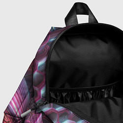 Детский рюкзак Волны и гексагон сетка, цвет: 3D-принт — фото 2