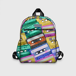 Детский рюкзак Аудио кассеты разноцветные, цвет: 3D-принт
