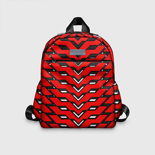Детский рюкзак Красная броня с белыми прорезями / 3D-принт – фото 1
