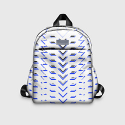 Детский рюкзак Чёрные и синие полосы на белом фоне, цвет: 3D-принт