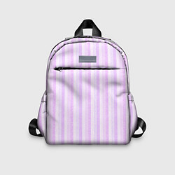 Детский рюкзак Светло-сиреневый полосатый, цвет: 3D-принт
