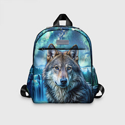Детский рюкзак Волк и водопад, цвет: 3D-принт