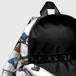 Детский рюкзак Котики и шахматы белый, цвет: 3D-принт — фото 2