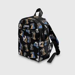 Детский рюкзак Котики и шахматы на черном, цвет: 3D-принт — фото 2