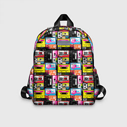 Детский рюкзак Цветные аудиокассеты, цвет: 3D-принт