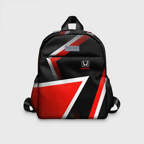 Детский рюкзак Honda - красные треугольники / 3D-принт – фото 1