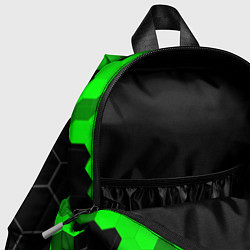 Детский рюкзак Porsche green sport hexagon, цвет: 3D-принт — фото 2