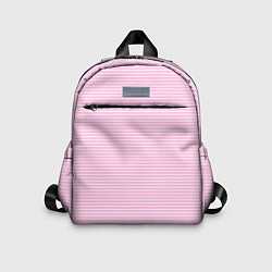 Детский рюкзак Светлый розовый в белую полоску, цвет: 3D-принт