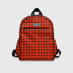 Детский рюкзак Красные лепестки шестиугольники, цвет: 3D-принт