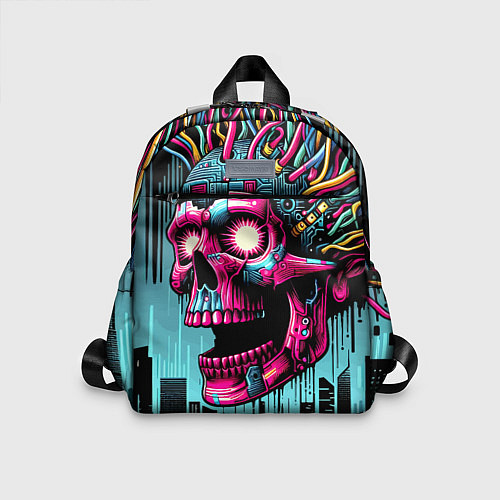 Детский рюкзак Cyber skull - ai art fantasy / 3D-принт – фото 1