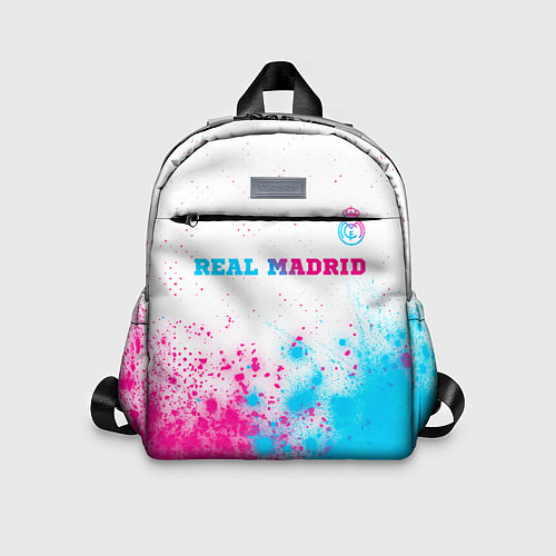 Детский рюкзак Real Madrid neon gradient style посередине / 3D-принт – фото 1